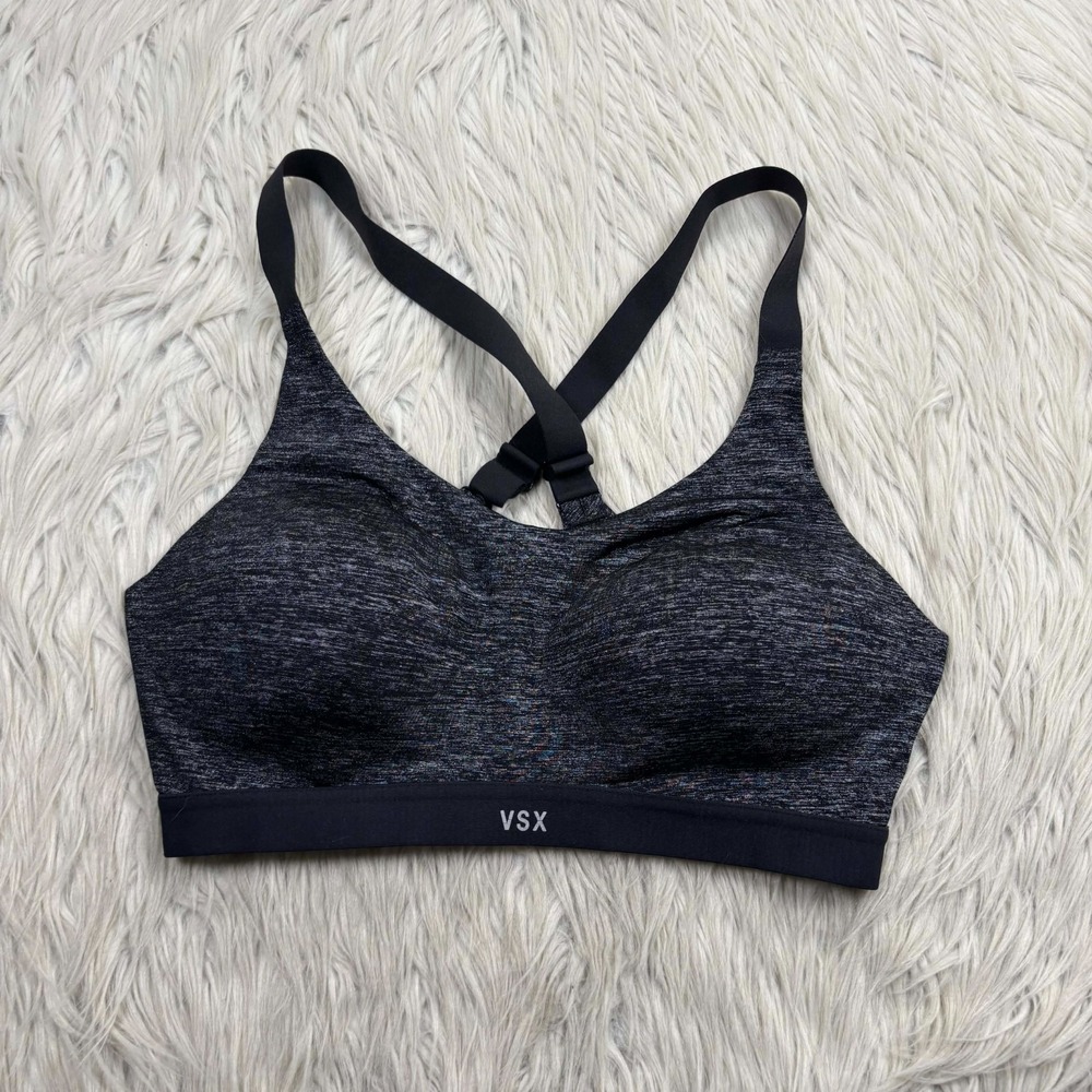 Victoria's Secret Sport Women's 34C Heathered Black Molded Up Pullover Bra